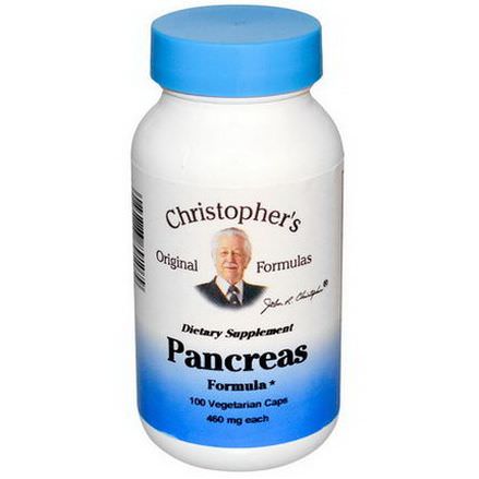 Christopher's Original Formulas, Pancreas Formula, 460mg, 100 Veggie Caps
