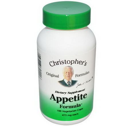 Christopher's Original Formulas, Appetite Formula, 475mg, 100 Veggie Caps