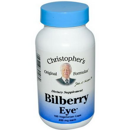 Christopher's Original Formulas, Bilberry Eye, 450mg, 100 Veggie Caps