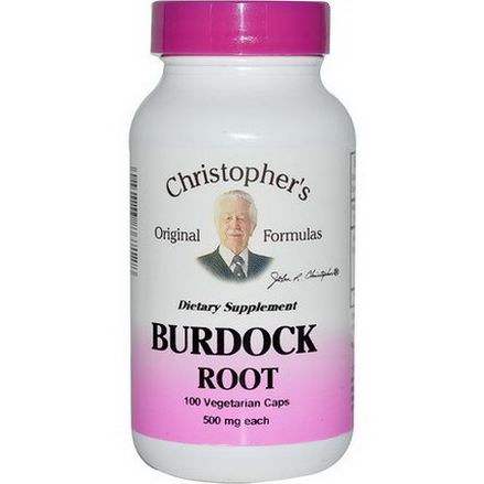 Christopher's Original Formulas, Burdock Root, 500mg, 100 Veggie Caps