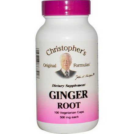 Christopher's Original Formulas, Ginger Root, 500mg, 100 Veggie Caps