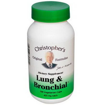 Christopher's Original Formulas, Lung and Bronchial, 425mg, 100 Veggie Caps