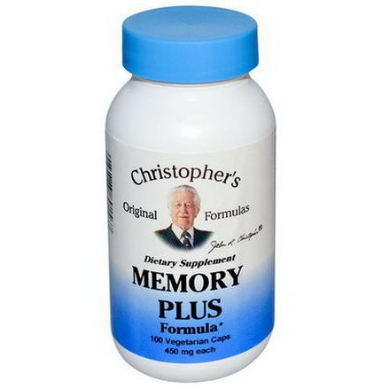 Christopher's Original Formulas, Memory Plus Formula, 450mg, 100 Veggie Caps