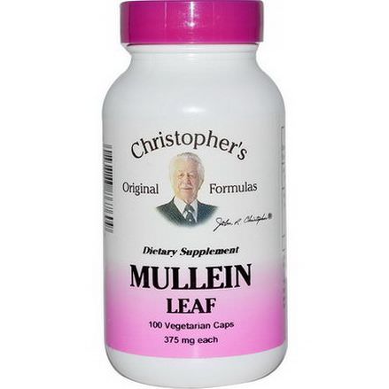 Christopher's Original Formulas, Mullein Leaf, 375mg, 100 Veggie Caps