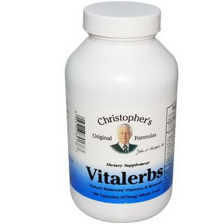 Christopher's Original Formulas, Vitalerbs, 675mg, 180 Capsules