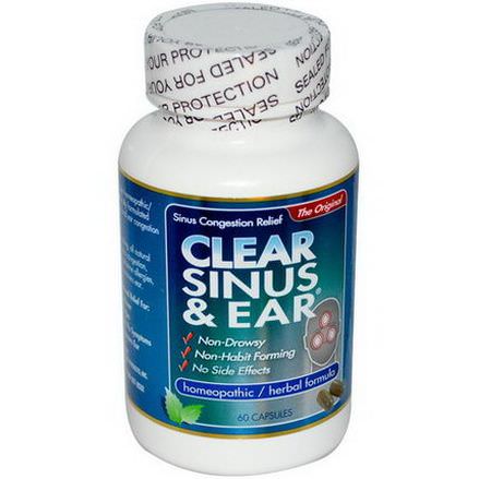Clear Products, Clear Sinus&Ear, 60 Capsules