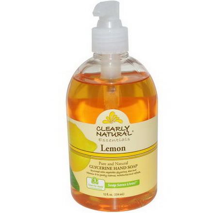 Clearly Natural, Essentials, Glycerine Hand Soap, Lemon 354ml