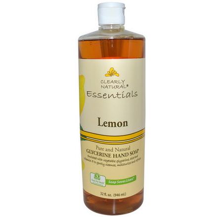 Clearly Natural, Essentials, Glycerine Hand Soap, Lemon 946ml