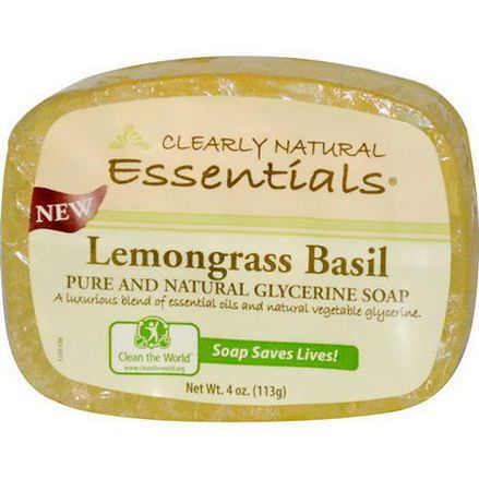 Clearly Natural, Pure and Natural Glycerine Soap, Lemongrass Basil 113g