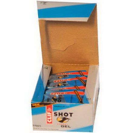 Clif Bar, Clif Shot Energy Gel, Vanilla Flavor, 24 Packets 34g Per Packet