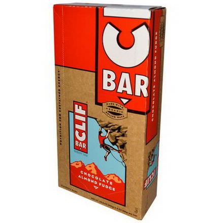 Clif Bar, Energy Bar, Chocolate Almond Fudge, 12 Bars 68g Per Bar