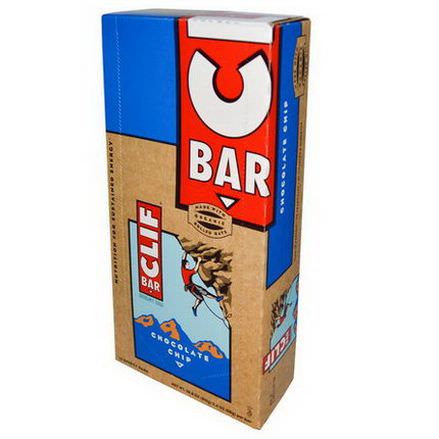 Clif Bar, Energy Bar, Chocolate Chip, 12 Bars 68g