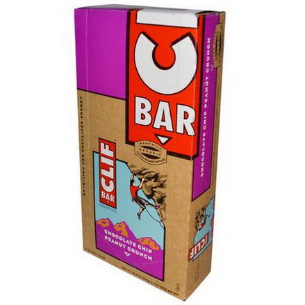 Clif Bar, Energy Bar, Chocolate Chip Peanut Crunch, 12 Bars 68g Per Bar