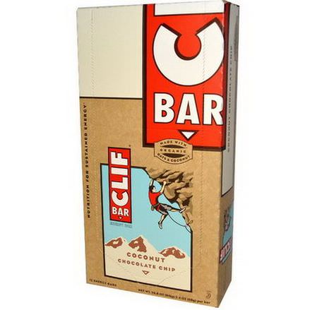 Clif Bar, Energy Bar, Coconut Chocolate Chip, 12 Bars 68g Per Bar