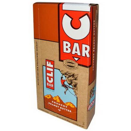Clif Bar, Energy Bar, Crunchy Peanut Butter, 12 Bars 68g Per Bar