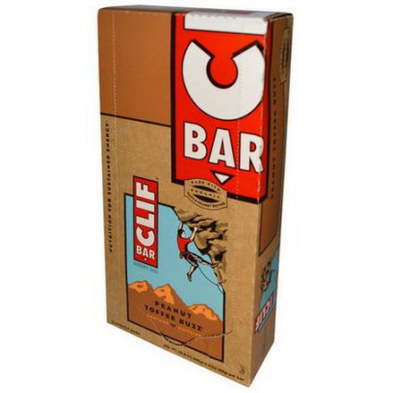 Clif Bar, Energy Bar, Peanut Toffee Buzz, 12 Bars 68g Per Bar