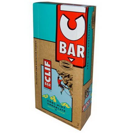 Clif Bar, Energy Bars, Cool Mint Chocolate, 12 Bars 68g Each