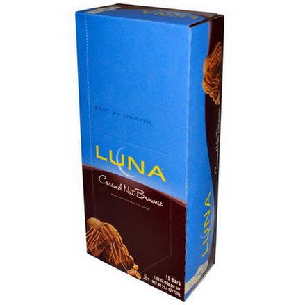 Clif Bar, Luna Energy Bar, Caramel Nut Brownie, 15 Bars 48g Per Bar