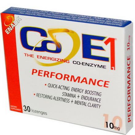 Co - E1, The Energizing Co-Enzyme, Performance, 10mg, 30 Lozenges