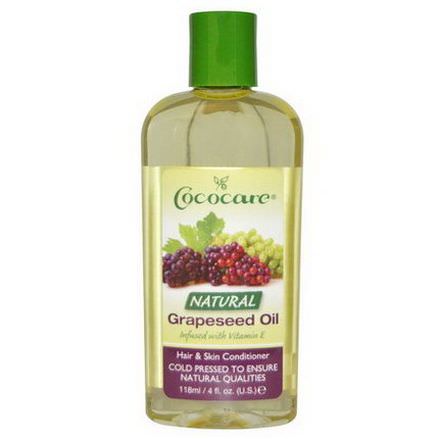 Cococare, Hair&Skin Conditioner, Natural Grapeseed Oil 118ml