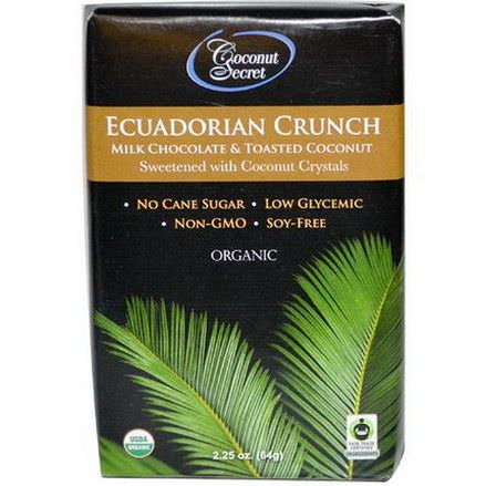 Coconut Secret, Ecuadorian Crunch, Milk Chocolate&Toasted Coconut 64g