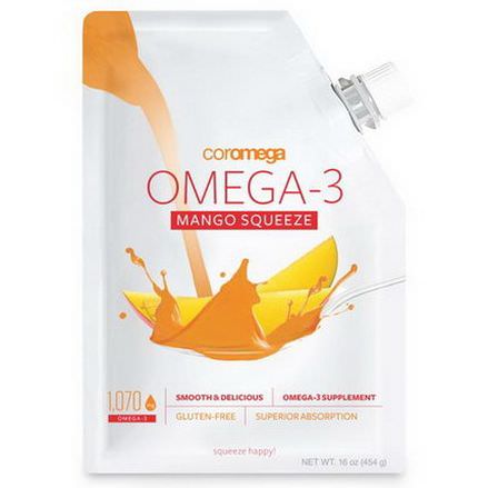 Coromega, Omega-3 Mango Squeeze, 1,070mg 454g