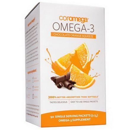Coromega, Omega-3 Chocolate Orange Squeeze 2.5g