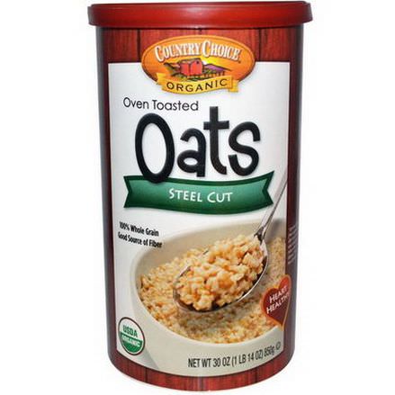 Country Choice Organic, Oven Toasted Oats, Steel Cut 850g