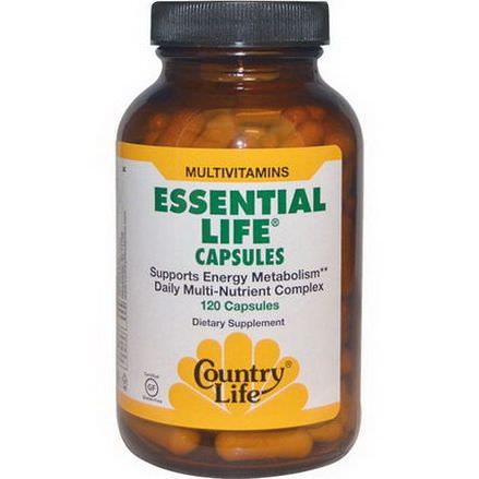 Country Life, Essential Life Capsules, Multivitamins, 120 Capsules