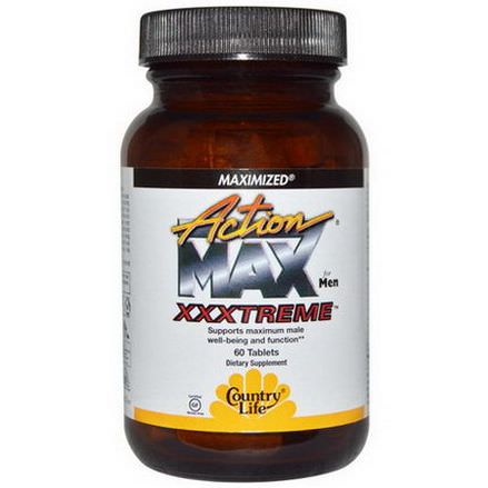 Country Life, Action Max Xxxtreme, for Men, 60 Tablets