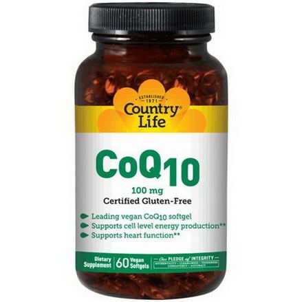 Country Life, CoQ10, 100mg, 120 Vegan Softgels