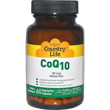 Country Life, CoQ10, 30mg, 60 Veggie Caps