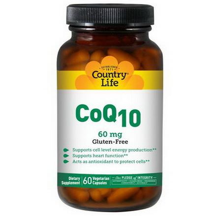 Country Life, CoQ10, 60mg, 60 Veggie Caps