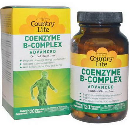 Country Life, Coenzyme B-Complex, Advanced, 120 Veggie Caps