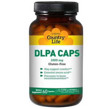 Country Life, DLPA Caps, 1000mg, 60 Capsules