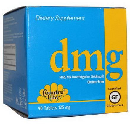 Country Life, DMG, 125mg, 90 Tablets