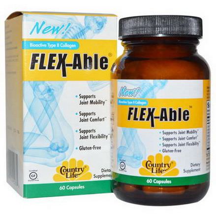 Country Life, Flex-Able, Bioactive Type II Collagen, 60 Capsules