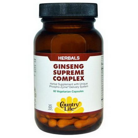 Country Life, Ginseng Supreme Complex, 60 Veggie Caps