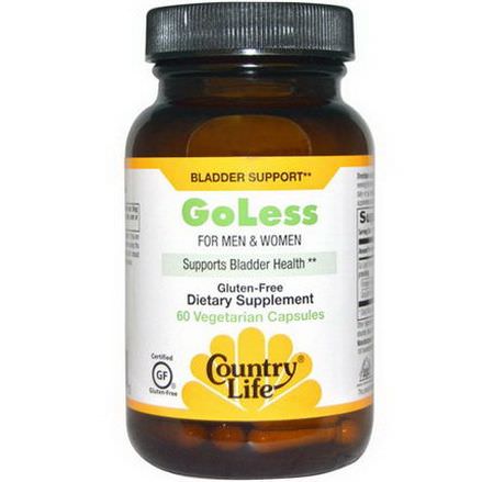 Country Life, Go Less, for Men&Women, Supports Bladder Health, 60 Veggie Caps