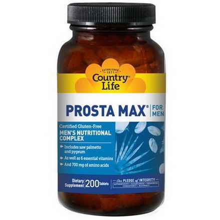 Country Life, Prosta Max, for Men, 200 Tablets