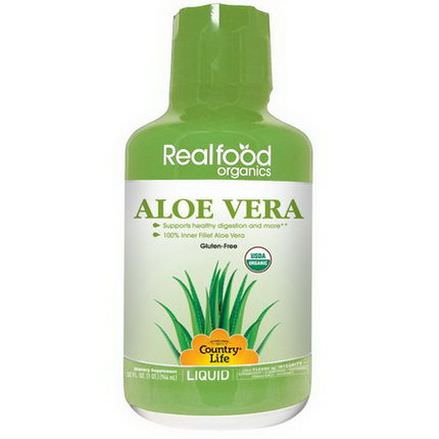 Country Life, Realfood Organics, Aloe Vera Liquid 944ml