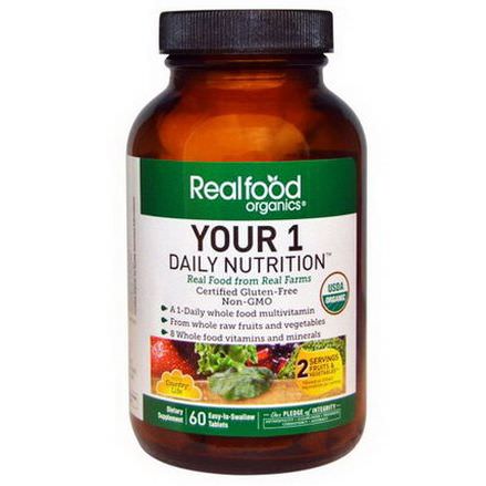 Country Life, Realfood Organics, Your 1 Daily Nutrition, 60 Tabs