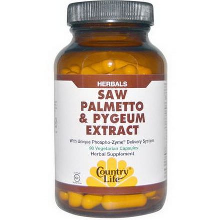 Country Life, Saw Palmetto&Pygeum Extract, 90 Veggie Caps