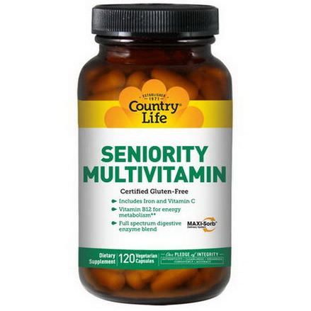 Country Life, Seniority Multivitamin, 120 Veggie Caps