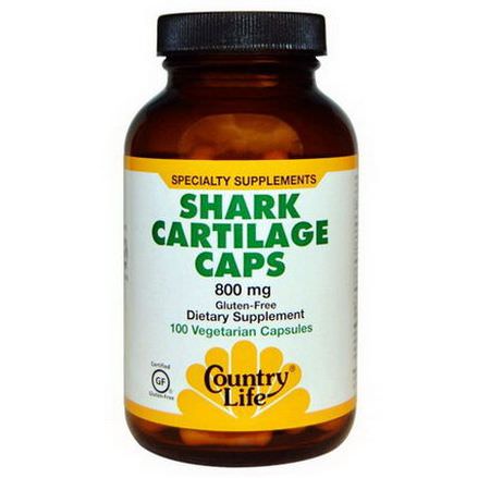 Country Life, Shark Cartilage Caps, 800mg, 100 Veggie Caps