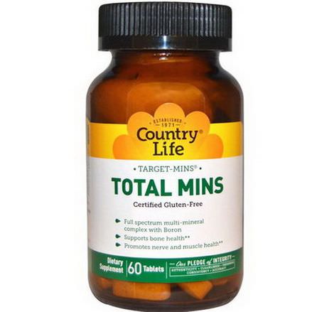 Country Life, Target-Mins, Total Mins, 60 Tablets