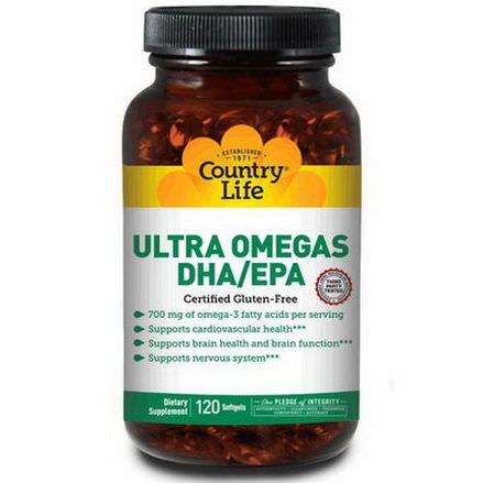 Country Life, Ultra Omegas DHA / EPA, 120 Softgels
