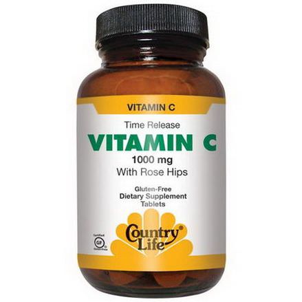 Country Life, Vitamin C, with Rose Hips, 1000mg, 250 Tablets