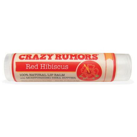 Crazy Rumors, 100% Natural Lip Balm, Red Hibiscus 4.4ml
