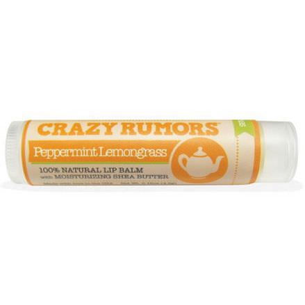 Crazy Rumors, 100% Natural Lip Balm, Peppermint Lemongrass 4.4ml